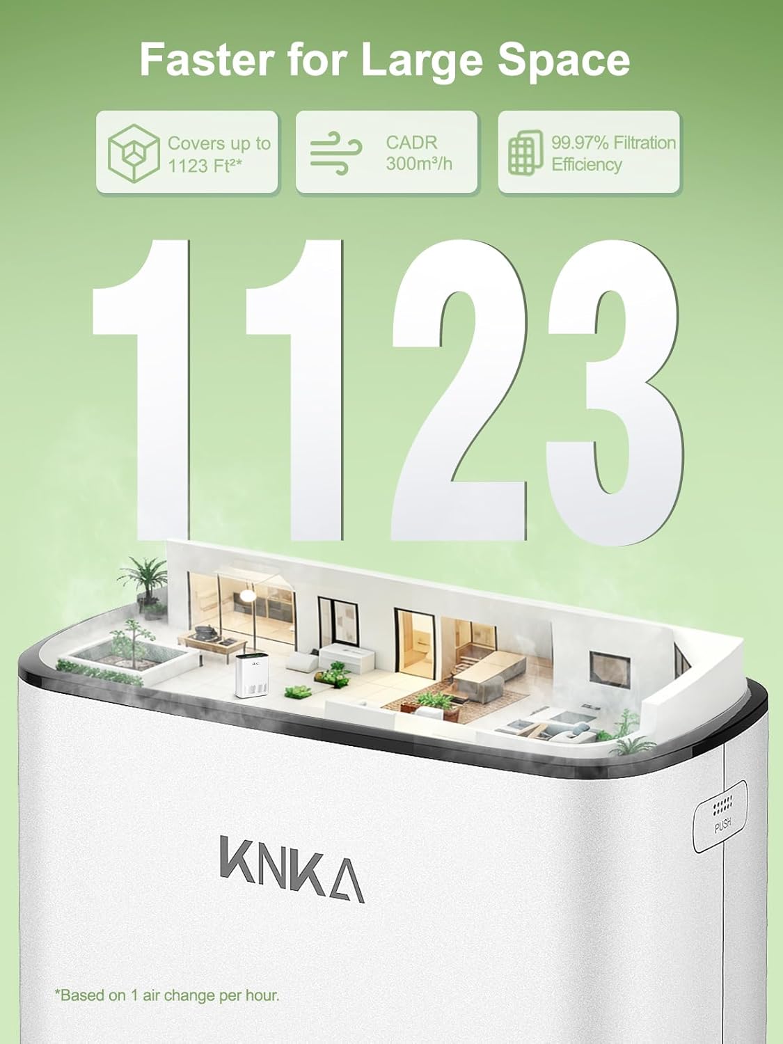 Thumbnail 1 de KNKA APH3000 Air Purifier for Large Rooms