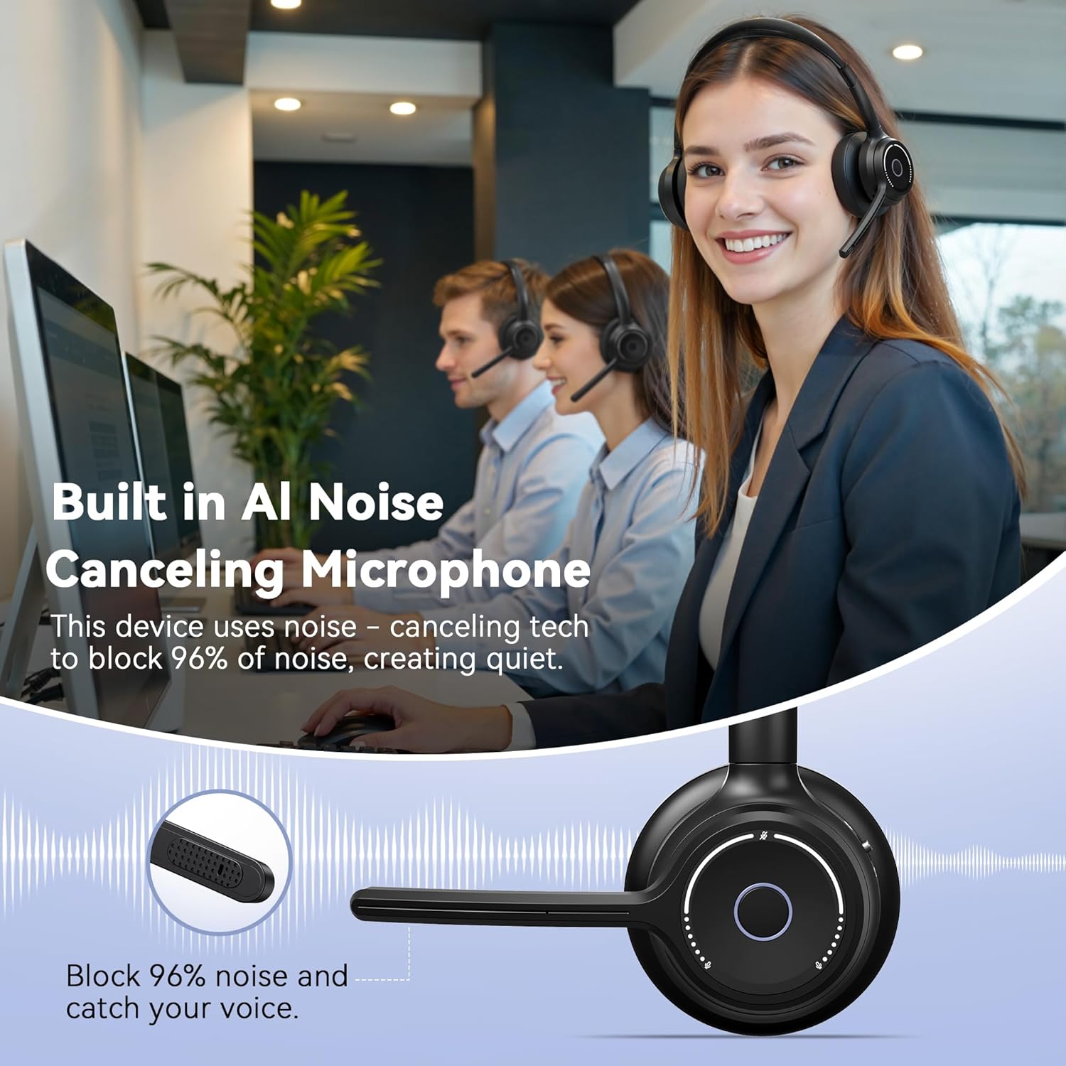 Detalle 2 de Gixxted 2026 Wireless Headset with Mic Bluetooth 📧