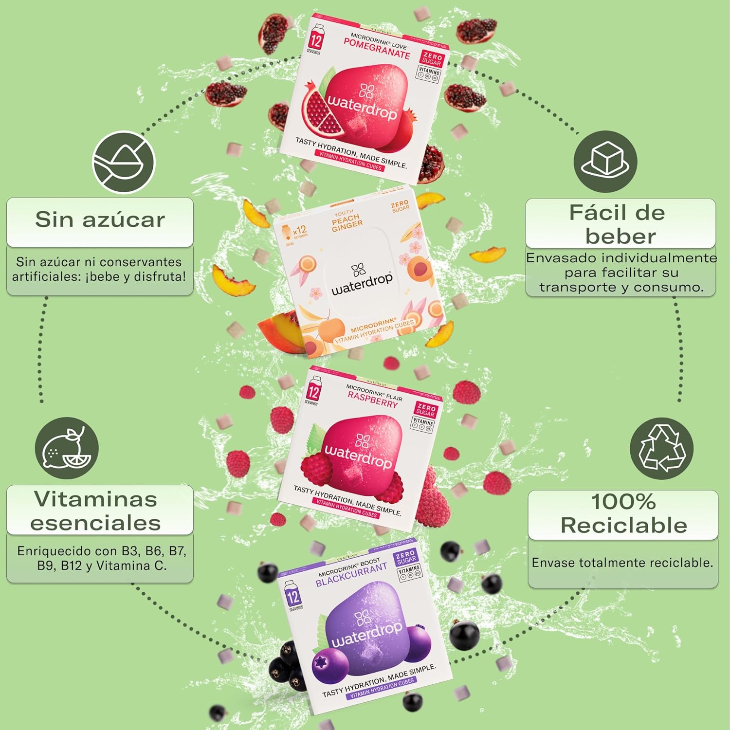 Thumbnail 1 de waterdrop® Microdrink Mix 🌟 48 Pastillas Hidratación Sin Azúcar