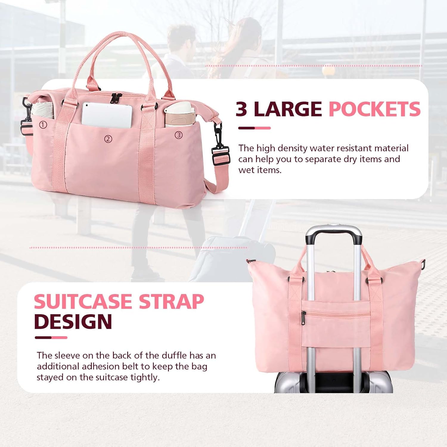 Detalle de TOPBAG Travel Duffle Bag 47.2 x 36.1