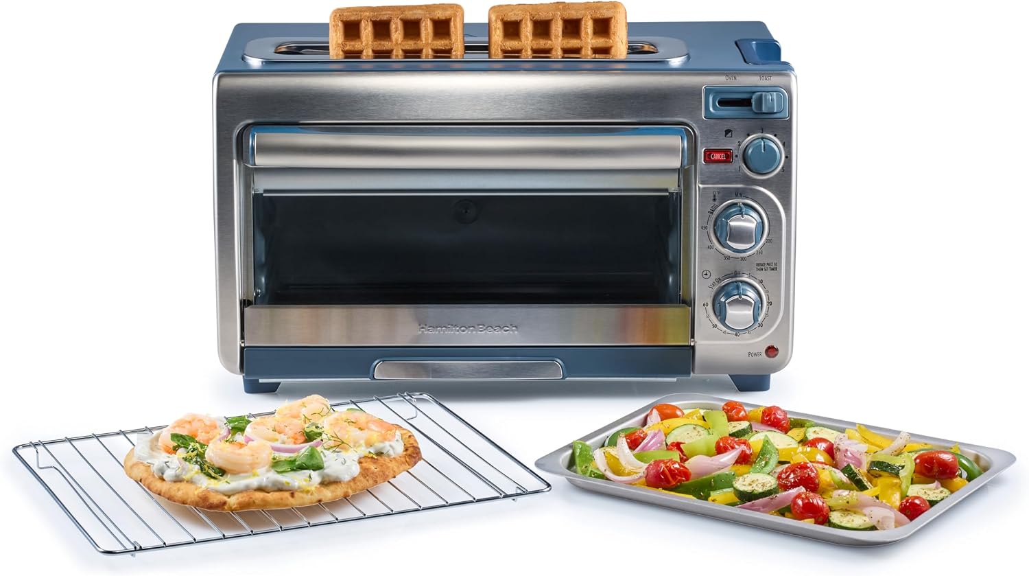 Detalle de Hamilton Beach 2-in-1 Toaster Oven and Toaster 31158J
