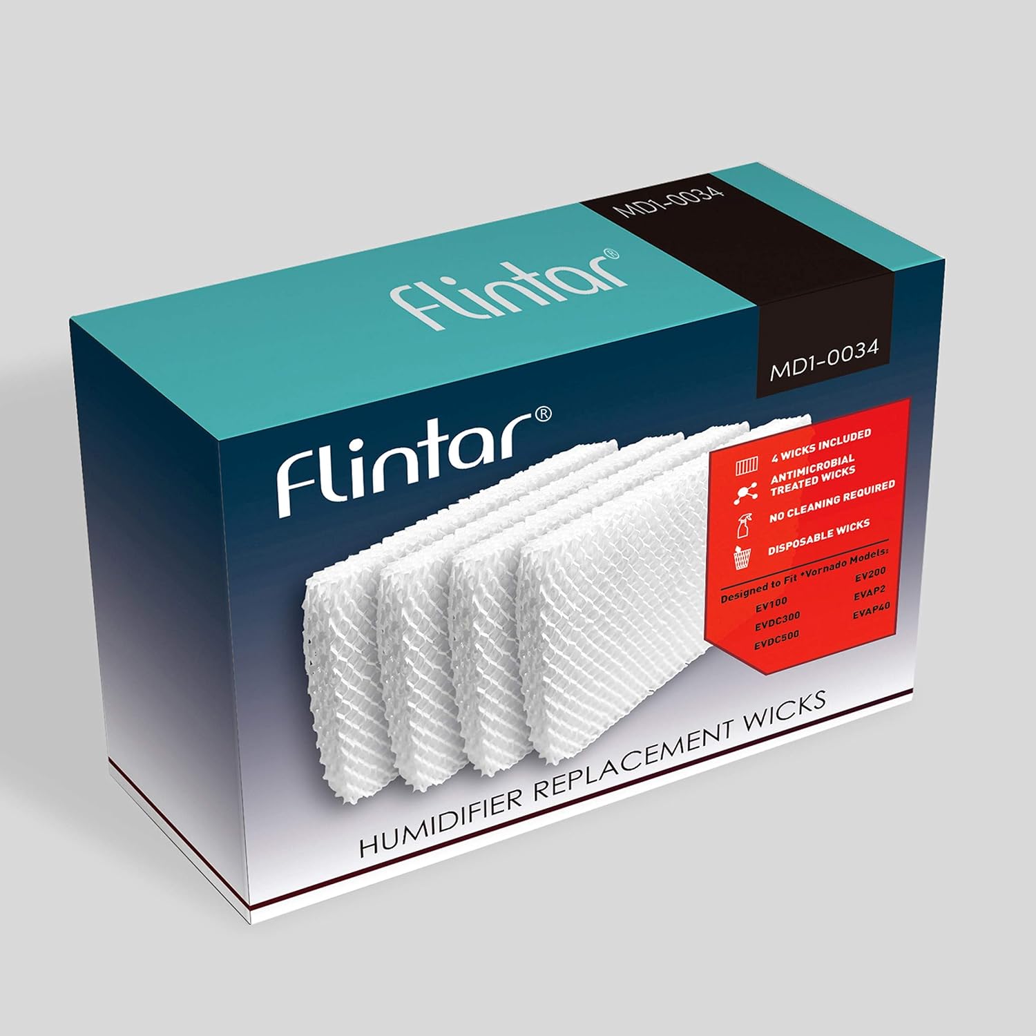 Detalle 2 de Flintar MD1-0034 Humidifier Replacement Wick Filters, 4-Pack