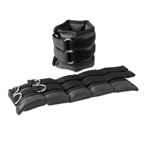 Amazon Basics Pesas ajustables para tobillo y muñeca (2x 1,13 kg) – para entrenamientos de fuerza y condicionamiento