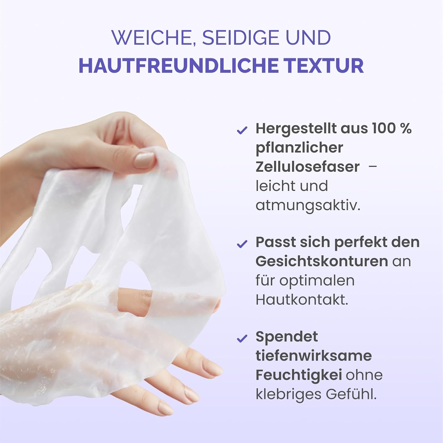 Detalle 2 de PLANTIFIQUE Koreanische Gesichtsmaske 5‑Pack 🧖♀
