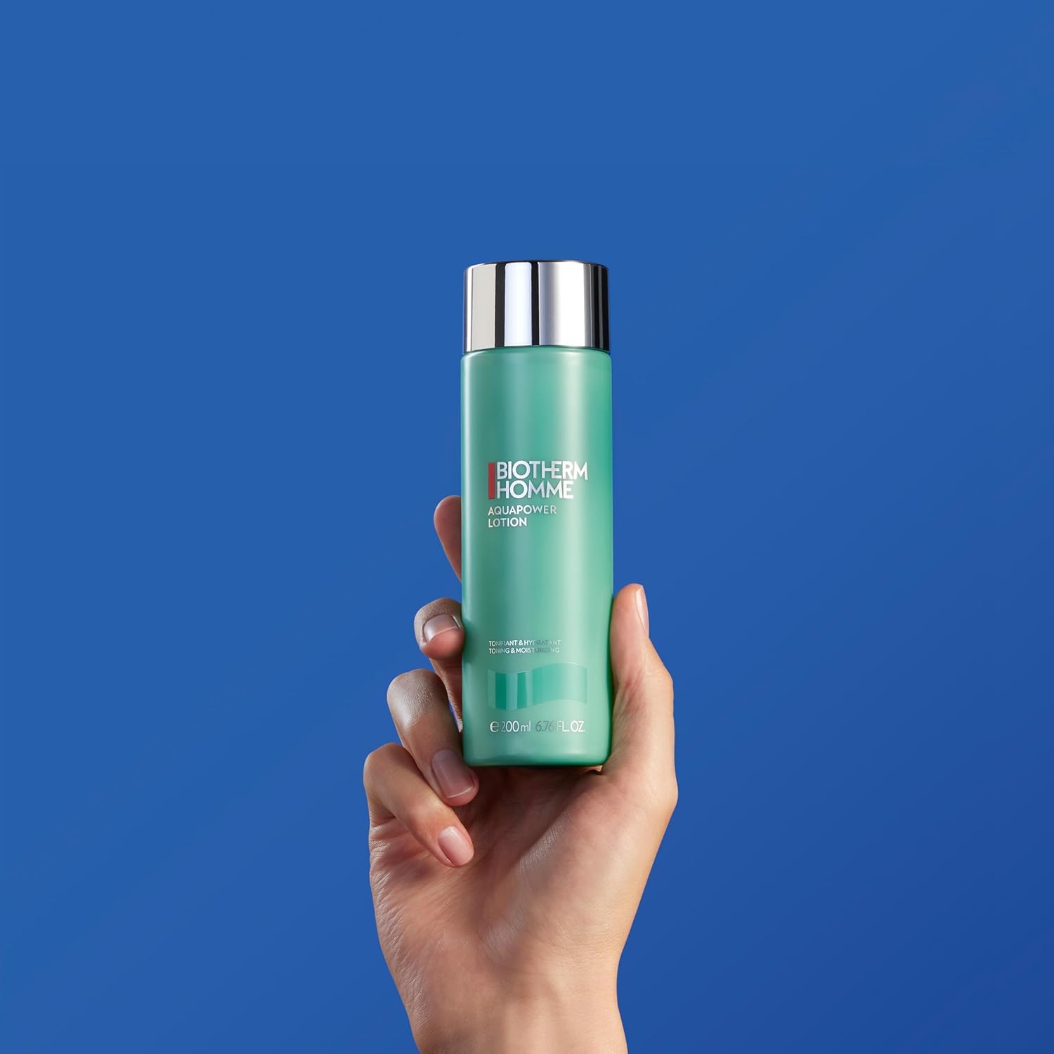 Detalle de Biotherm Homme Aquapower Lotion – feuchtigkeitsspendende Aftershave-Lotion für Männer, 200 ml