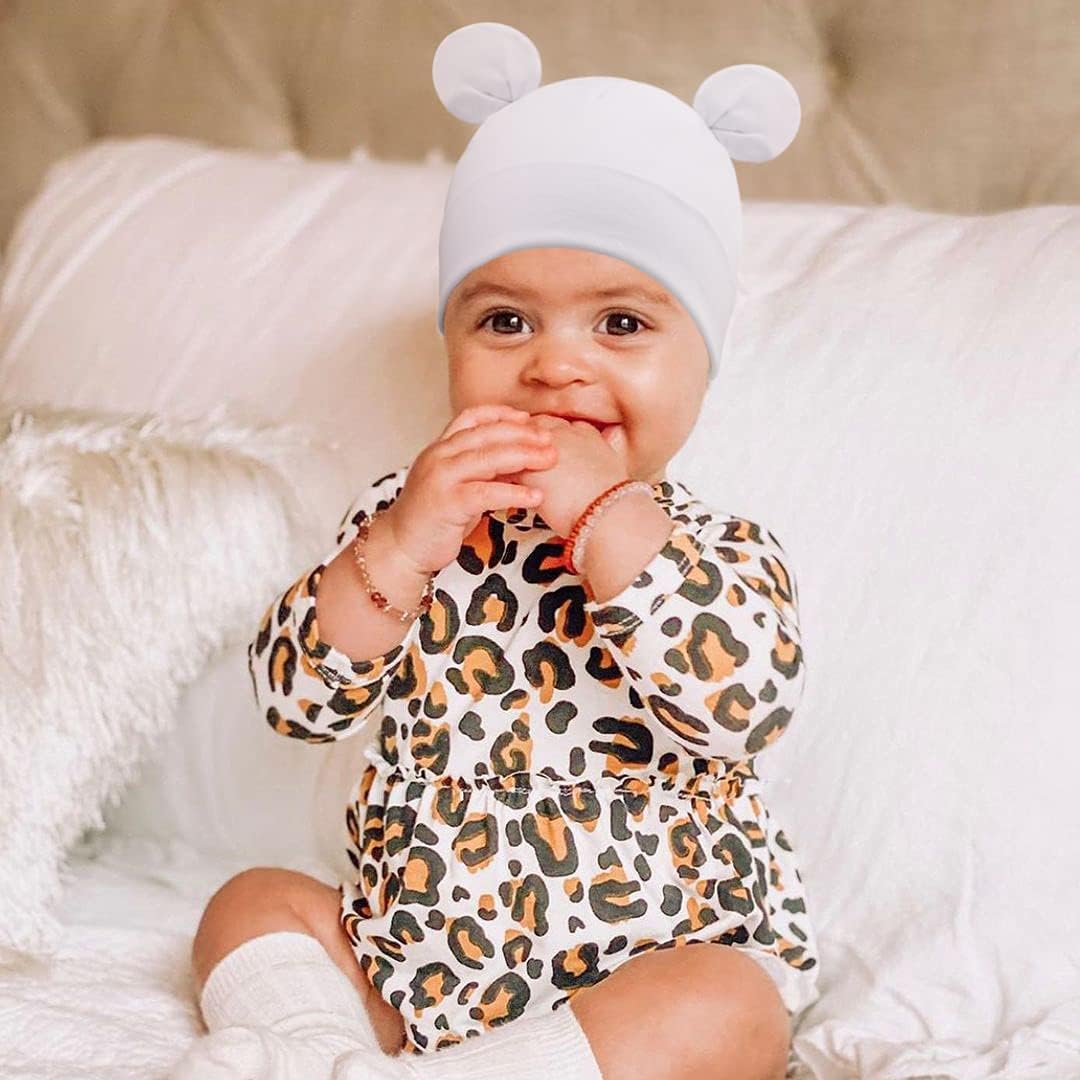 Detalle 2 de DRESHOW 4 Pieces Baby Beanie Set – Soft Knit Hats for Newborn to Toddler
