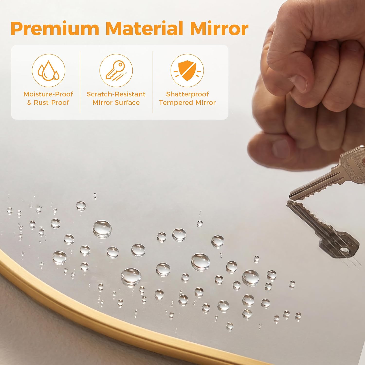Detalle 1 de HAPPYMONT Bathroom Mirror 26x38-Inch