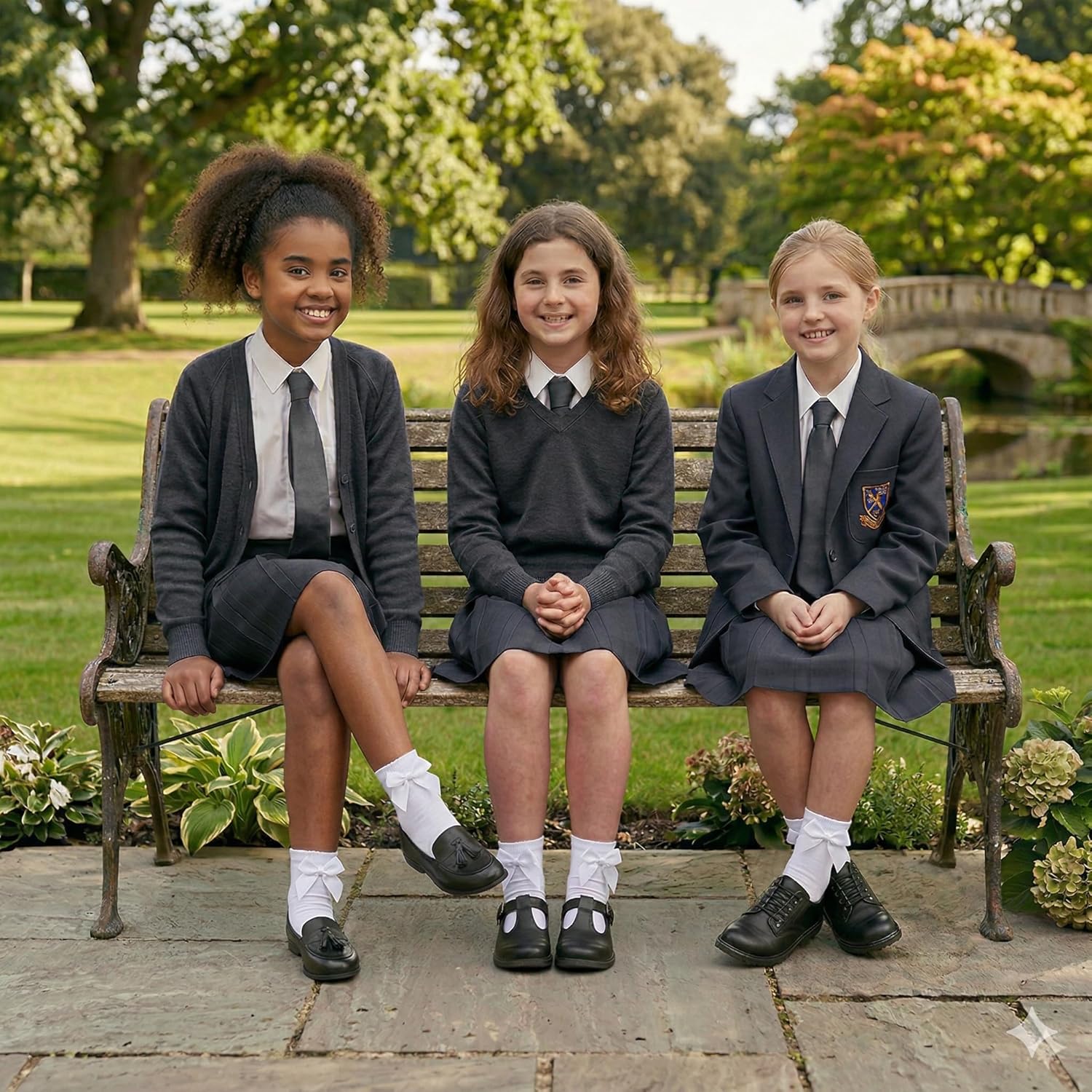 Thumbnail 3 de COSHAL 3 Pairs Girls Ankle Bow Socks – Cotton Rich, Non-Slip School Uniform Pack