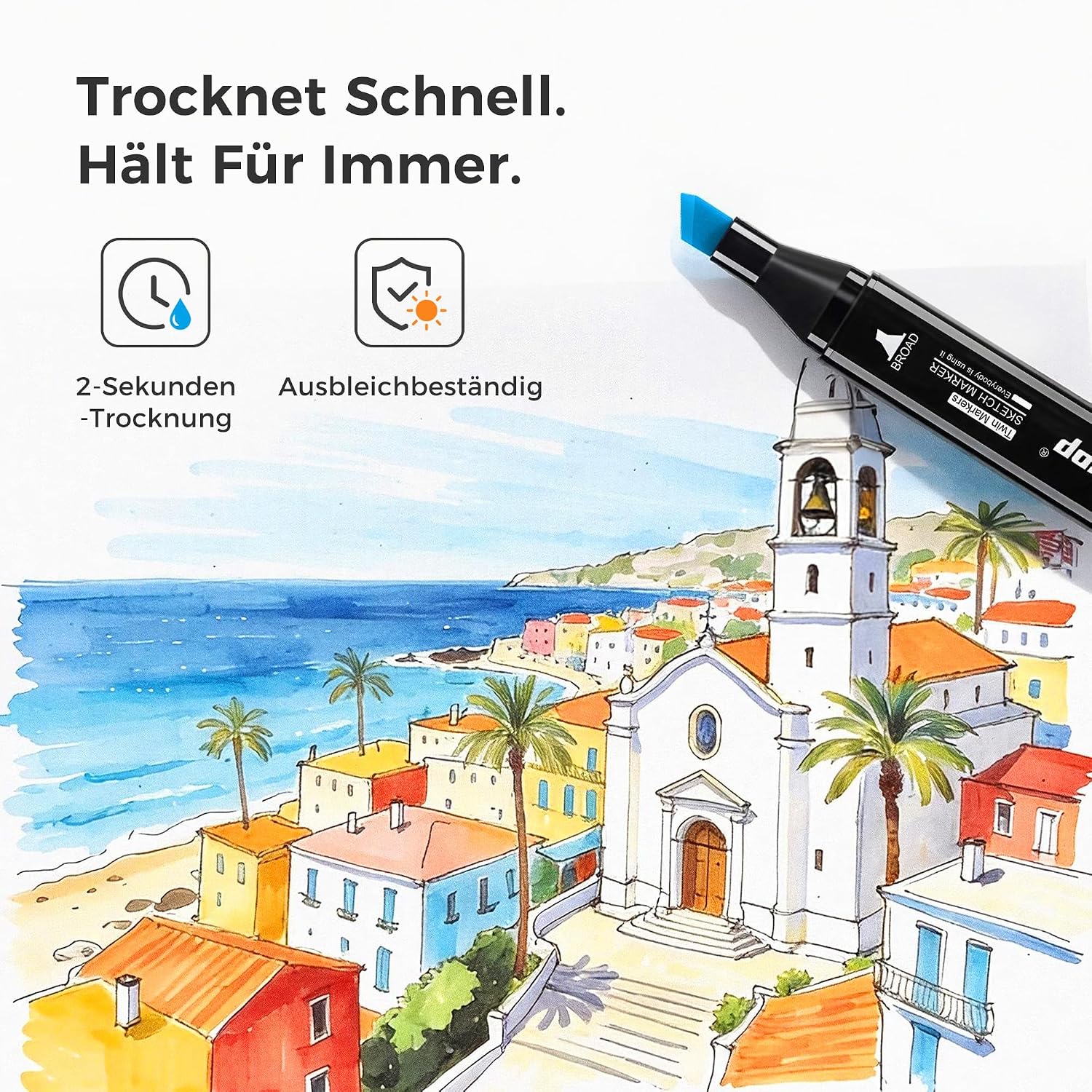 Thumbnail 4 de Tongfushop 80 Farben Alkoholmarker Set
