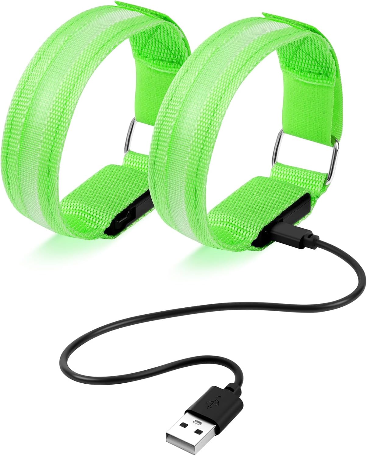 Detalle de Ainiv F5-3785416 LED-armbanden, oplaadbaar en verstelbaar met 3 lichtstanden