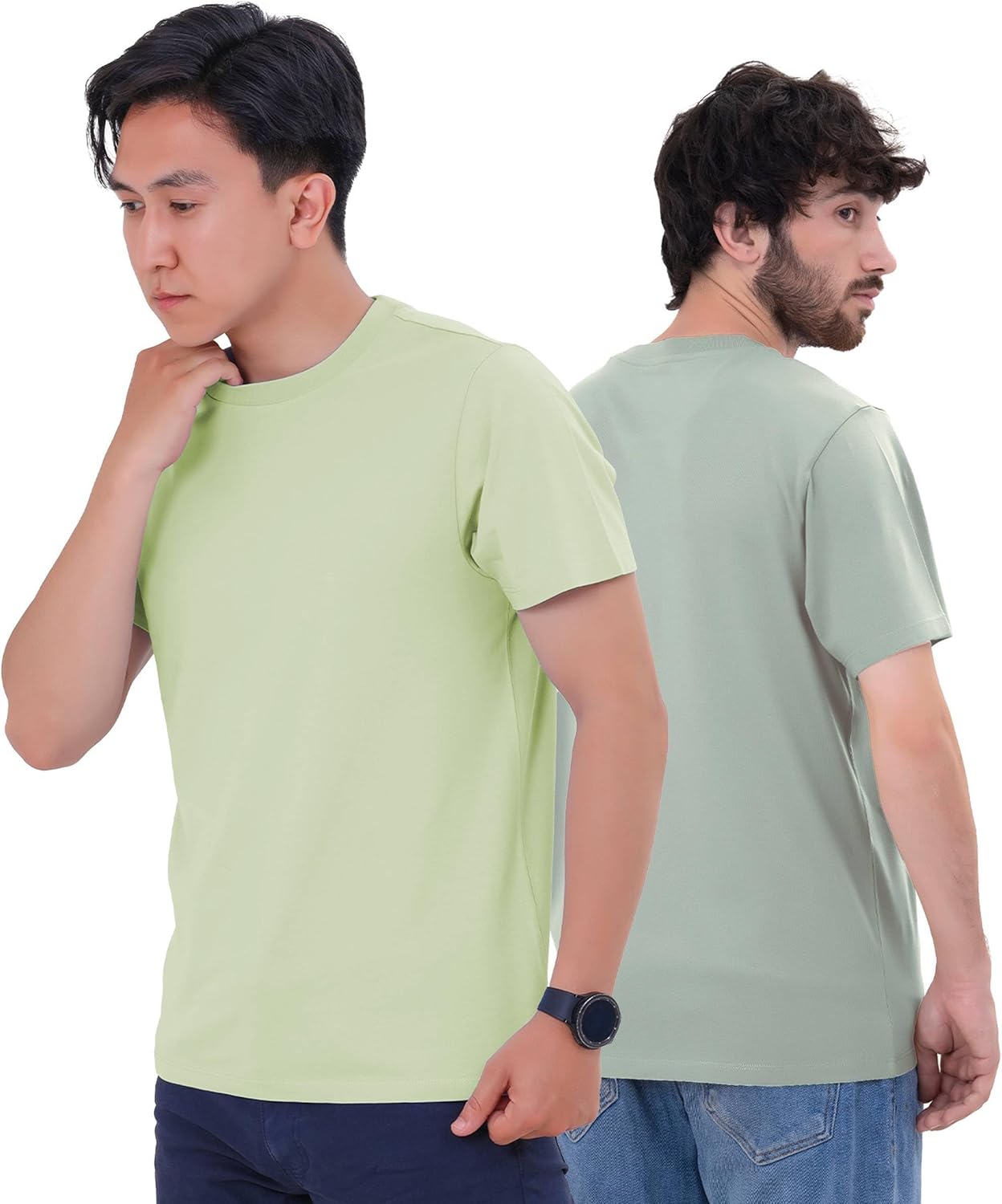 Thumbnail 2 de 6er Pack Herren-T-Shirts | 100% Baumwolle, Rundhals, Multipack