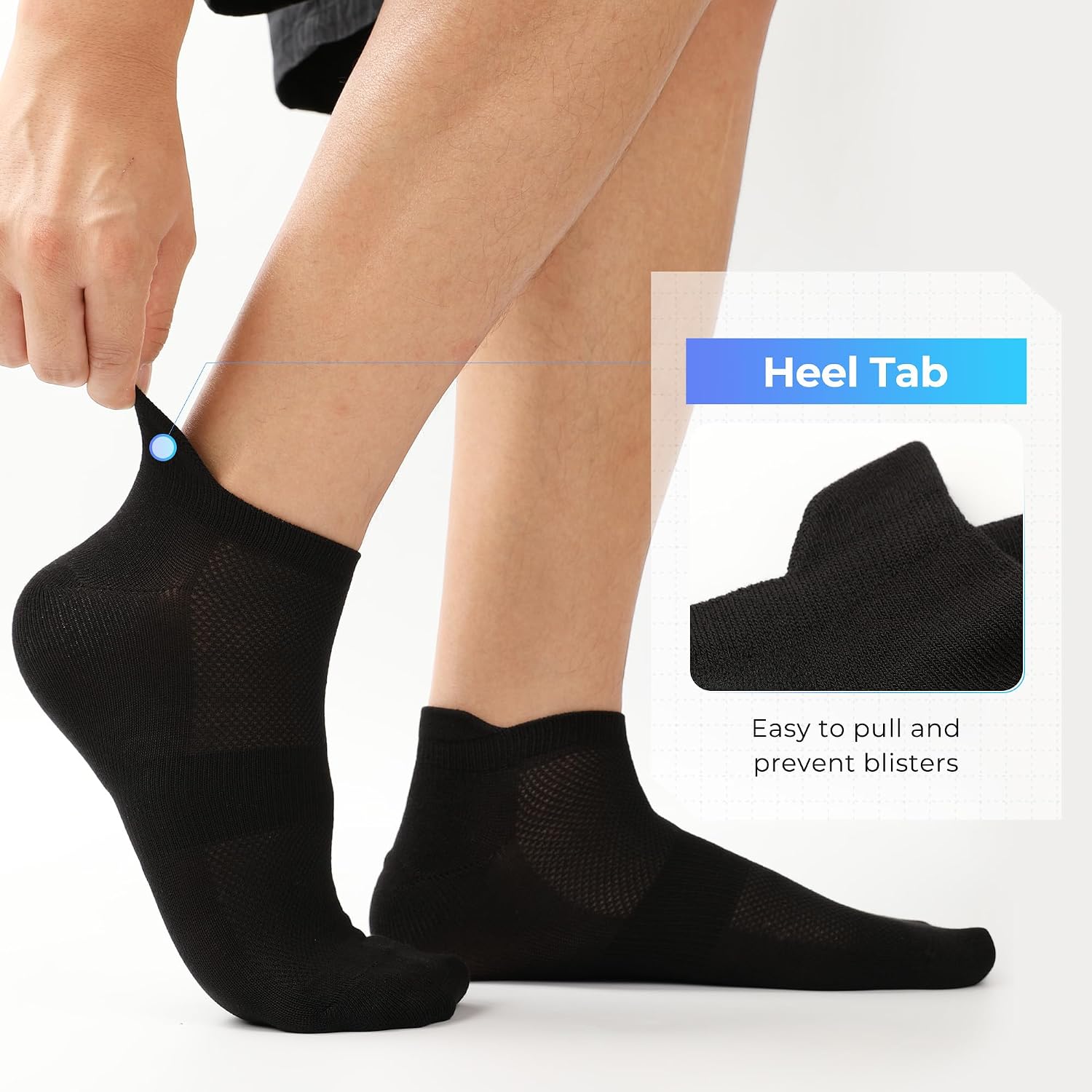 Detalle 2 de BAMBOO COOL Men's Ankle Socks, 8 Pack