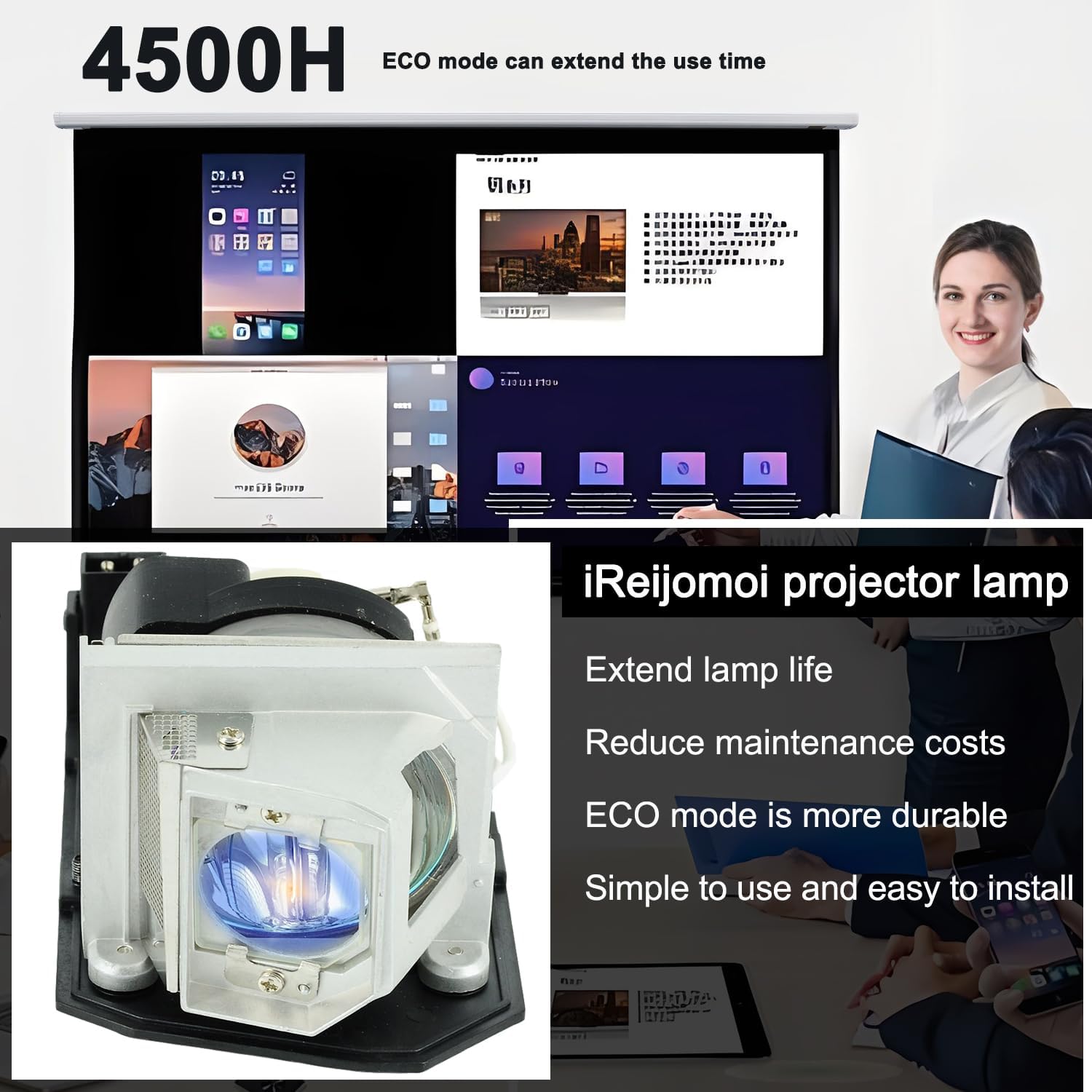 Thumbnail 1 de iReijomoi SP.8MQ01GC01 Replacement Lamp with Housing for Optoma HD20 / HD200X / HD23 projectors