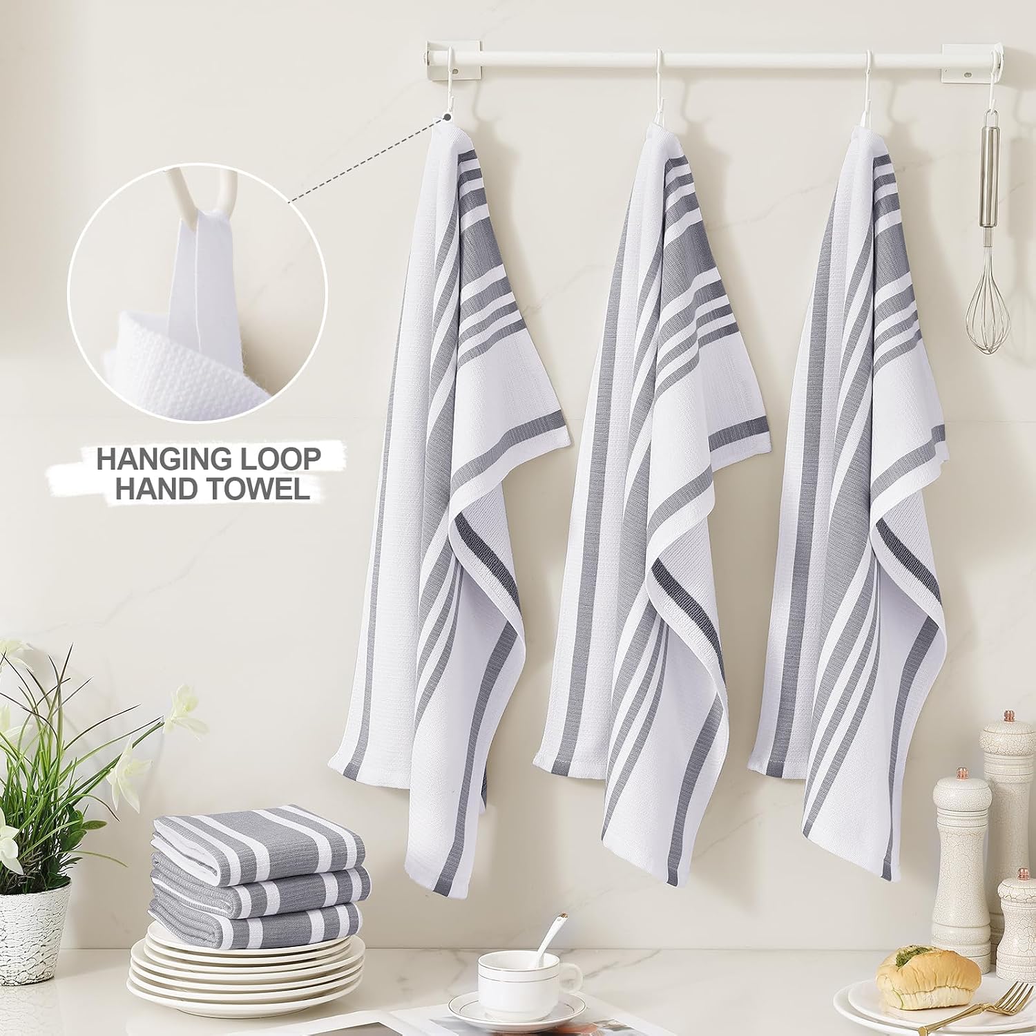 Detalle de Homaxy Kitchen Towels, 18 x 28 Inches