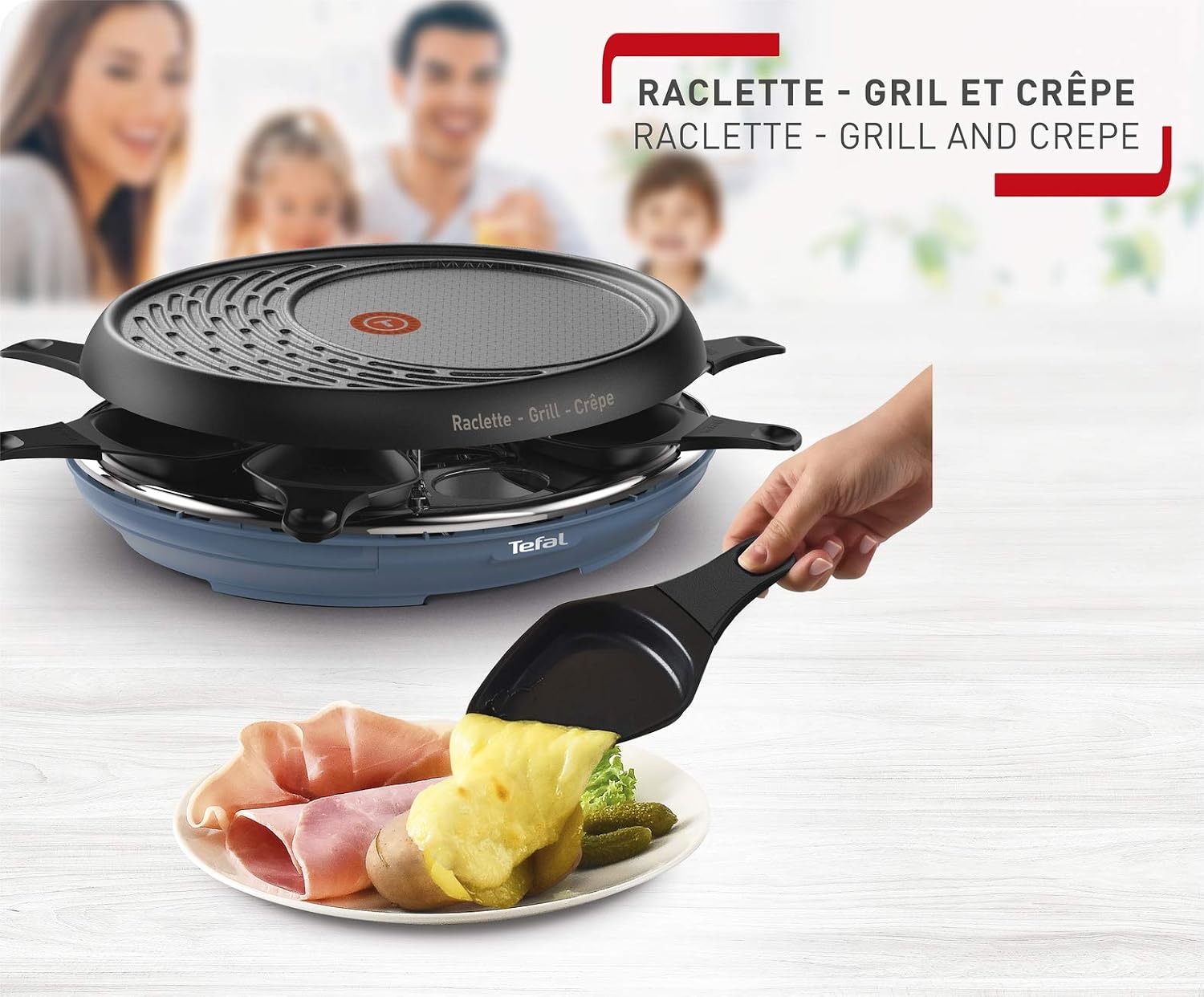 Detalle 2 de Tefal Raclette Colormania 3 en 1 â 1050 W, 8 coupelles đ§