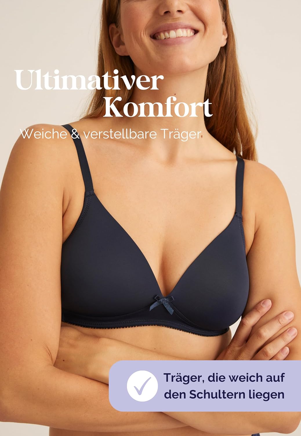 Detalle de Naturana Soft-BH ohne Bügel mit Schale (Cup A-D) – optimaler Sitz, maximaler Halt