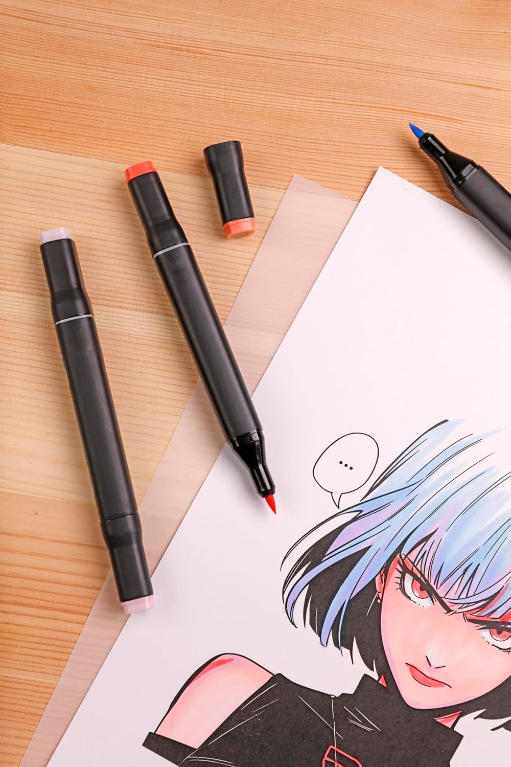 Thumbnail 2 de Clairefontaine 976163C Bloc Encollé Papier Manga Illustration A4 21x29,7 cm 250g – 20 Feuilles, Surface Extra Lisse