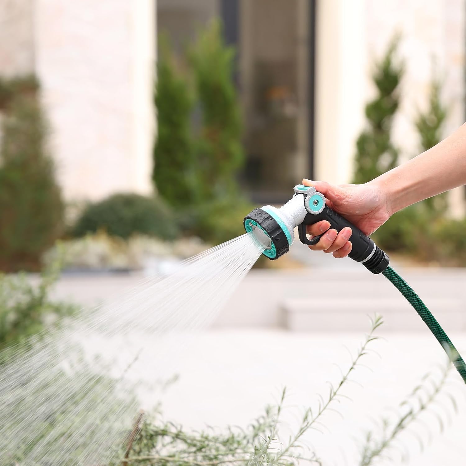 Thumbnail 6 de QUOBAS HN11 Garden Hose Nozzle, 6 Spray Patterns, Thumb Control