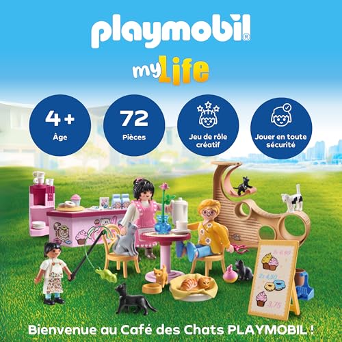 Thumbnail 1 de Playmobil 71744 Café des Chats – Set de Figurines d'Animaux