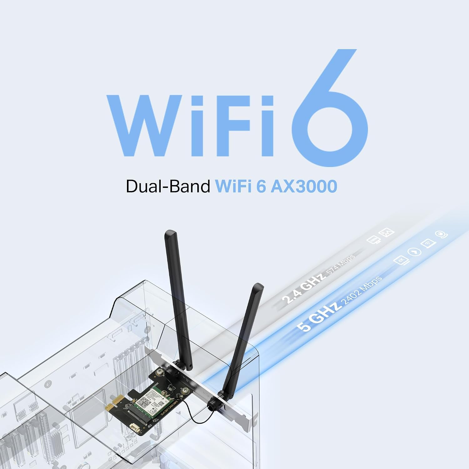 Thumbnail 5 de MERCUSYS MA80XE AX3000 PCIe Wi‑Fi Adapter