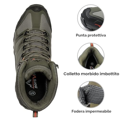 Detalle 2 de NORTIV 8 Scarponi Trekking Uomo – Impermeabili, EVA leggera e suola antiscivolo, 43