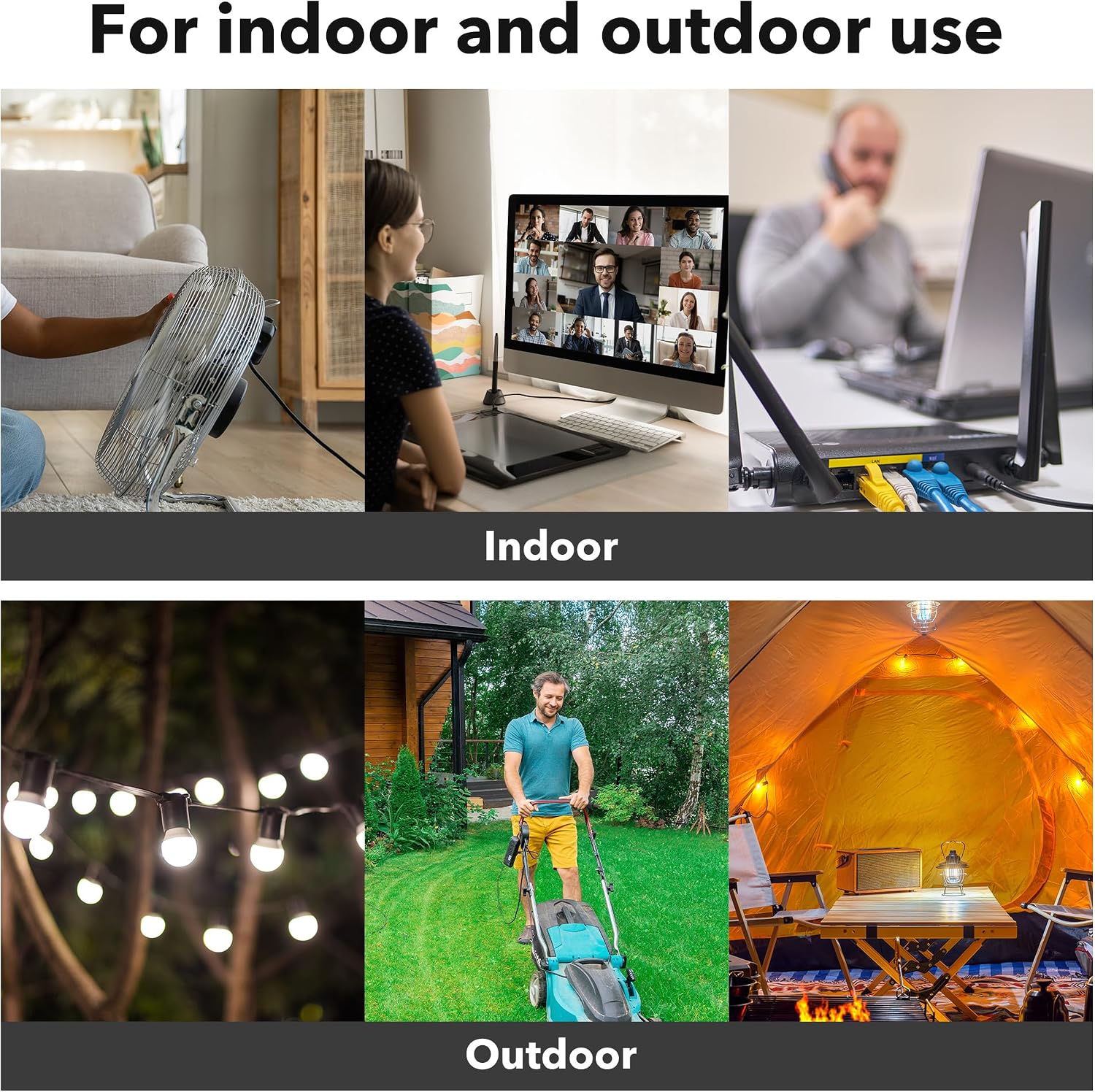 Thumbnail 6 de BN-LINK indoor-outdoor extension cord, 3 ft