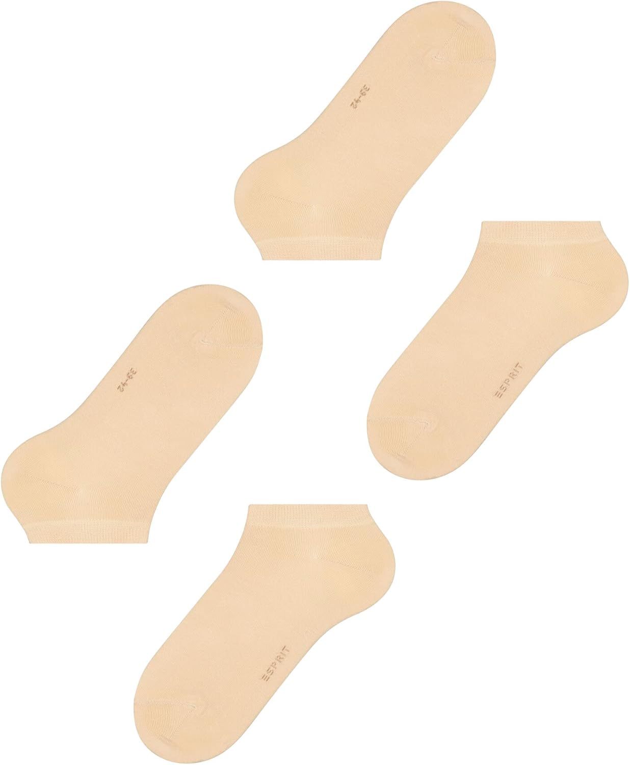 Detalle de ESPRIT homme Basic Uni 2-Pack — Chaussettes basses en coton biologique, respirantes et renforcées