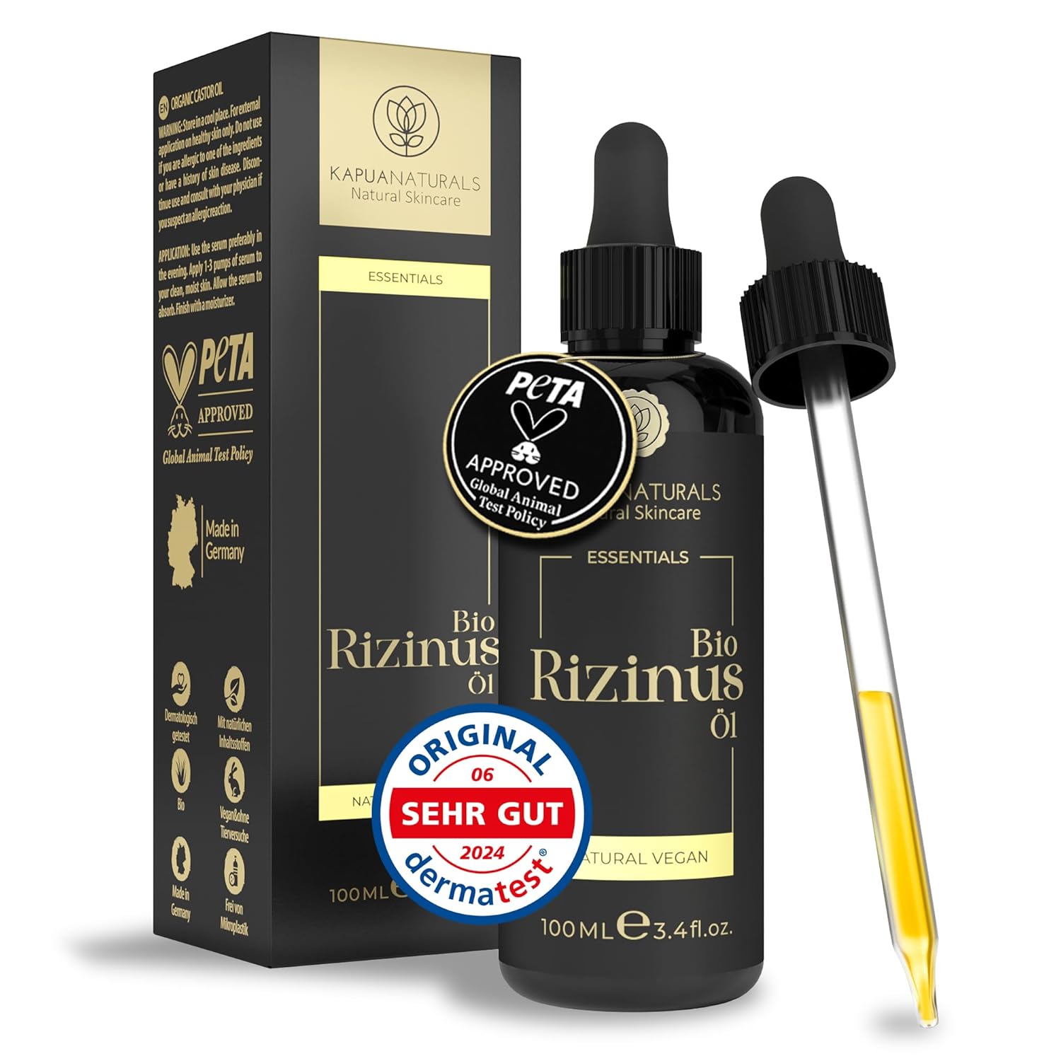 Detalle de Rizinusöl Kaltgepresst Bio 100 ml