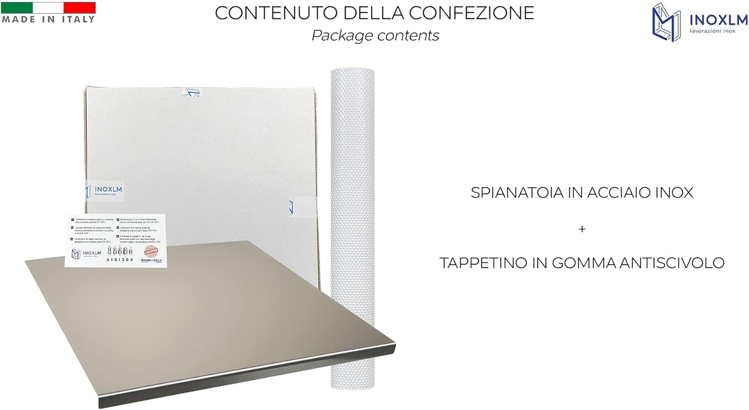 Thumbnail 5 de INOXLM Tabla de Amasar Acero Inoxidable 40x44 cm 🍽️