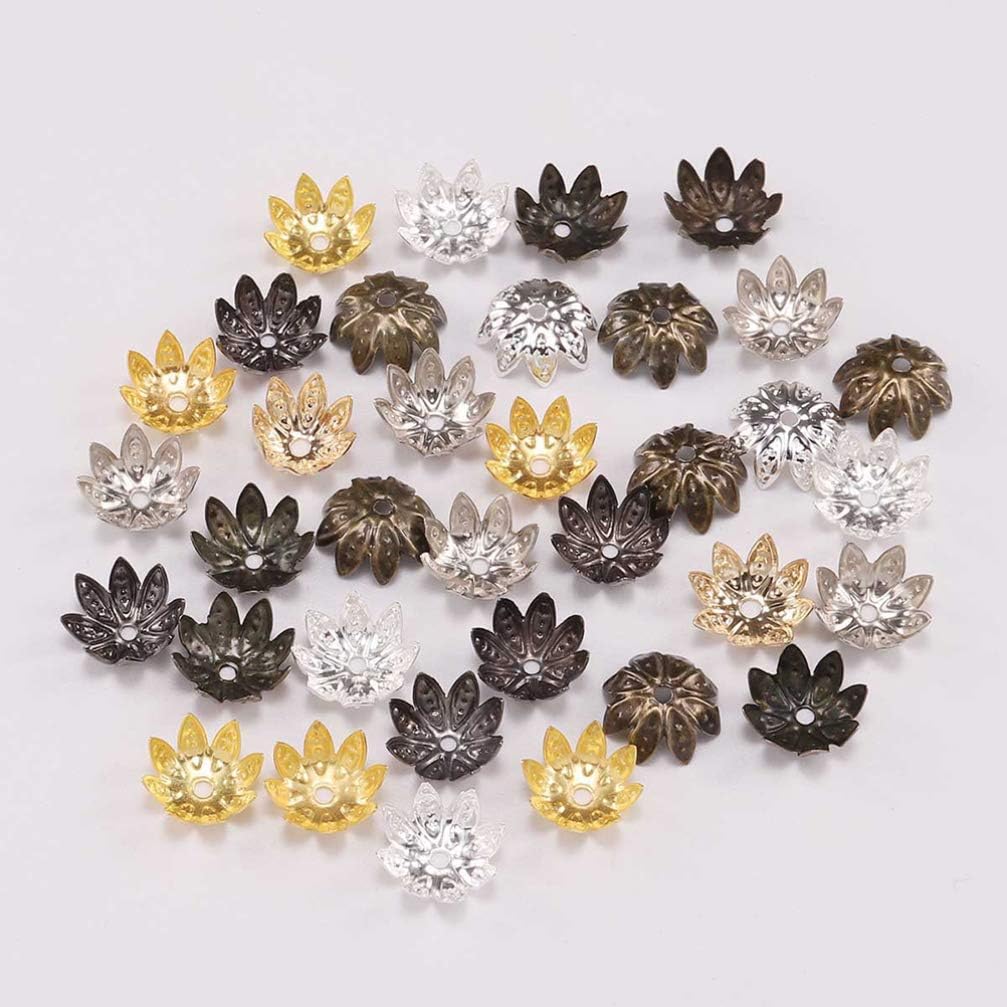 Thumbnail 6 de Milisten 500 Stücke Perlenkappen Lotus Form – Hohl Spacer Endkappen für DIY Schmuck