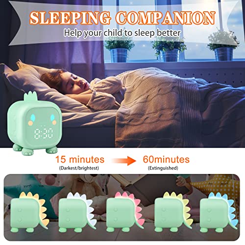 Detalle 2 de Ayybboo Réveil Lumineux pour Enfants, horloge numérique LED avec veilleuse