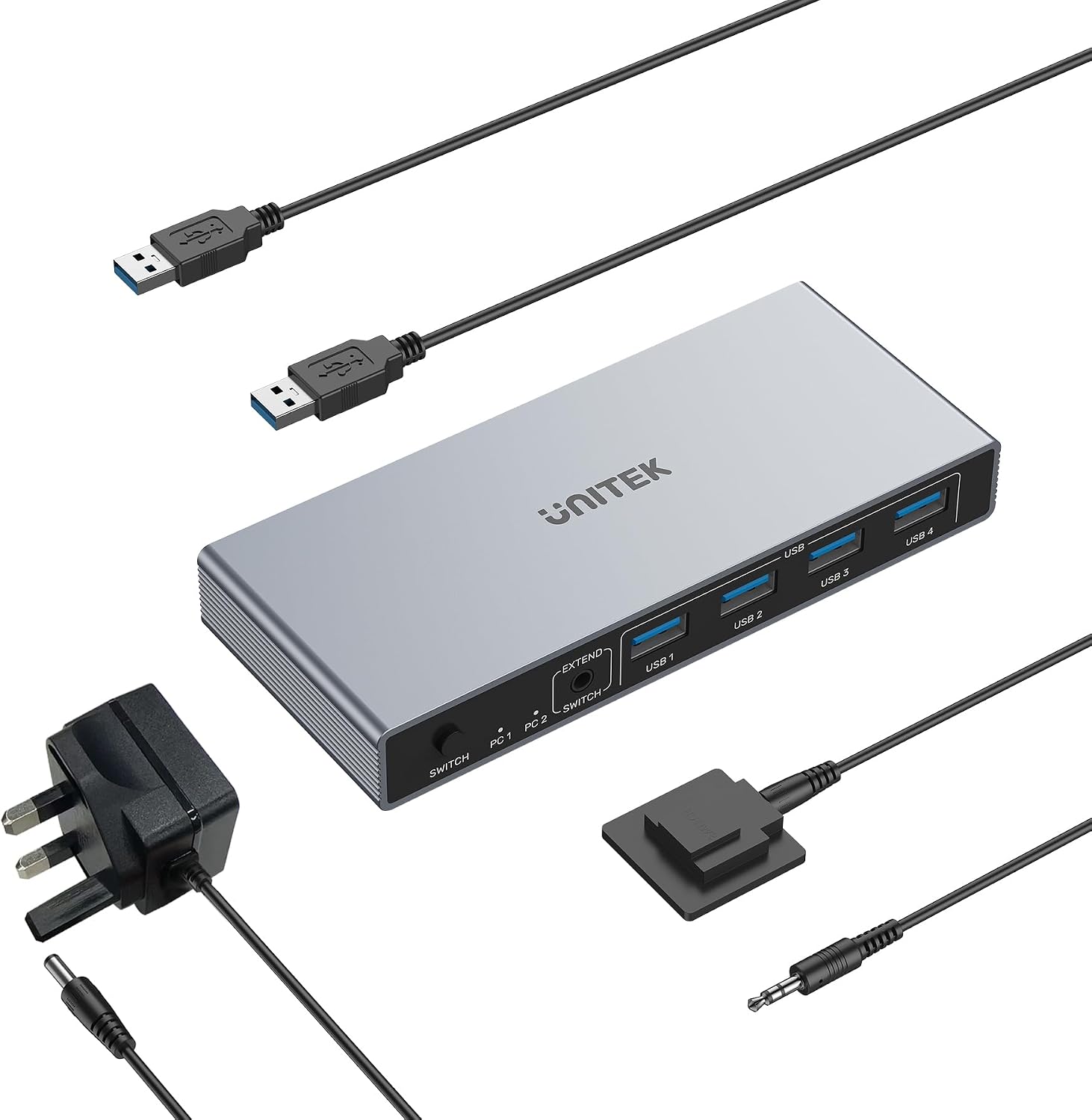 Detalle de Unitek USB 3.0 HDMI KVM Switch for 1 Monitor, 2 Computers and 4K@60Hz