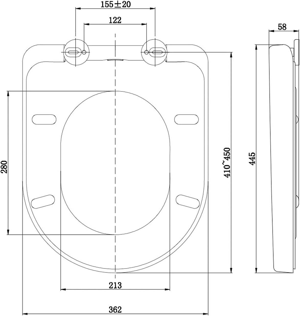 Thumbnail 6 de DOMBACH Premium Toilettendeckel mit Absenkautomatik – Abnehmbar, Weiß, D-Form