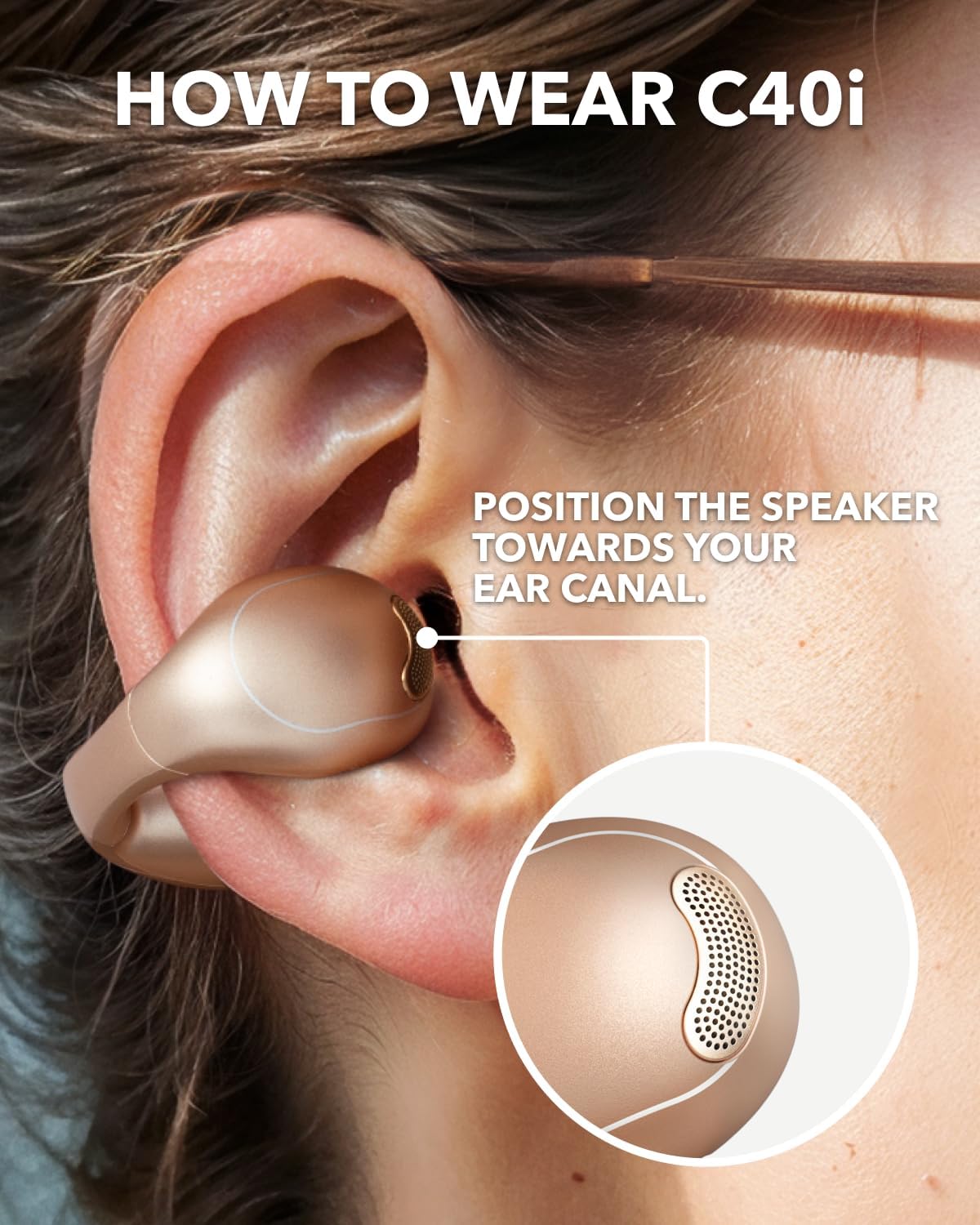 Thumbnail 6 de Soundcore C40i by Anker Open-Ear Clip-On Earbuds with Attachable Ear Grips