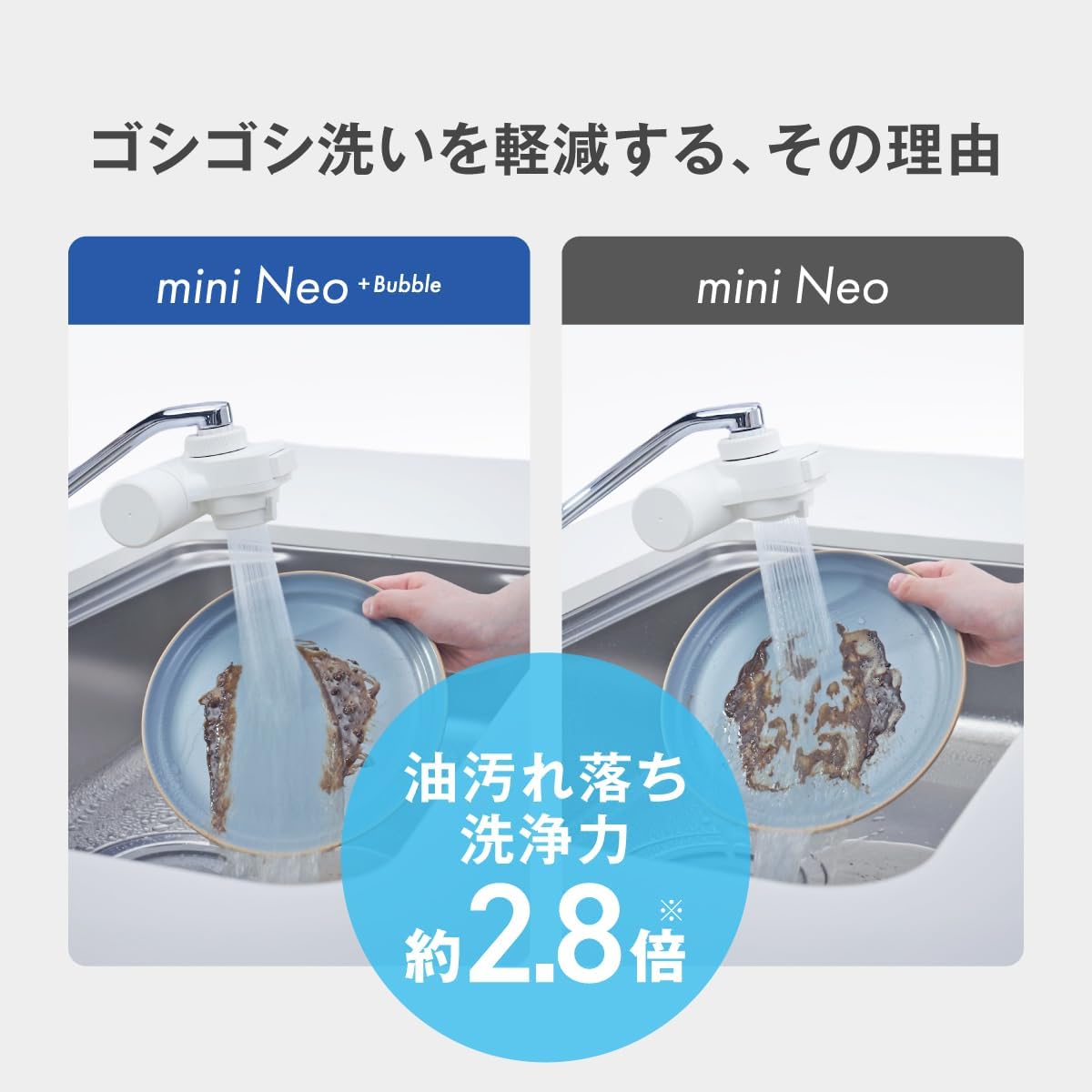 Detalle de タカギ H790UWT6 miniNeo Bubble 蛇口直結型浄水器 ウルトラファインバブル・ホワイト