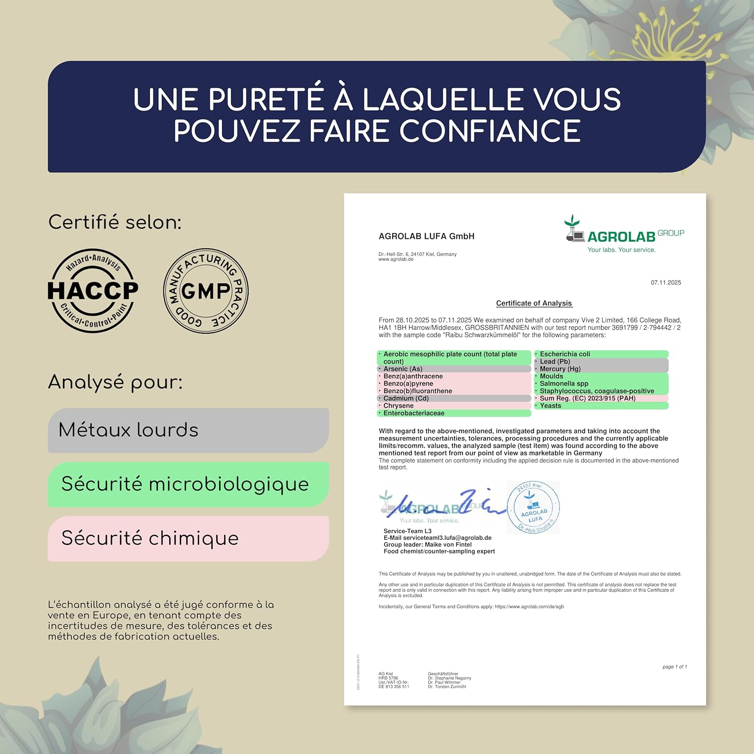 Thumbnail 4 de Huile de nigelle pure - 1000 mg par gélule, 180 gélules pour 6 mois