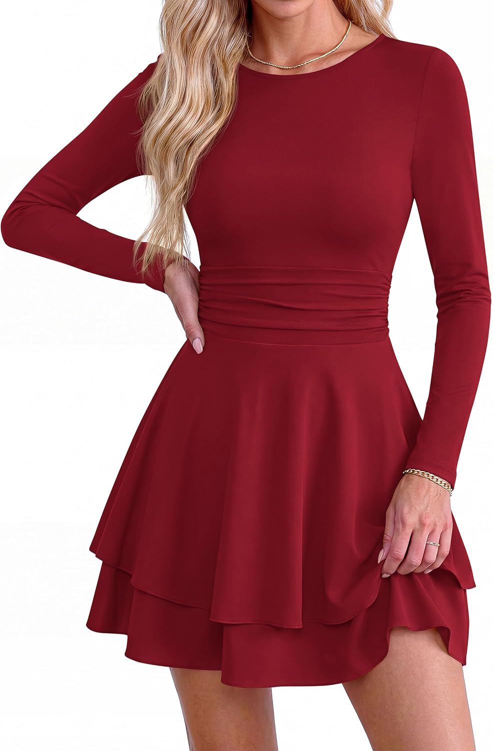 Thumbnail 5 de PRETTYGARDEN Long-Sleeve Mini Dress