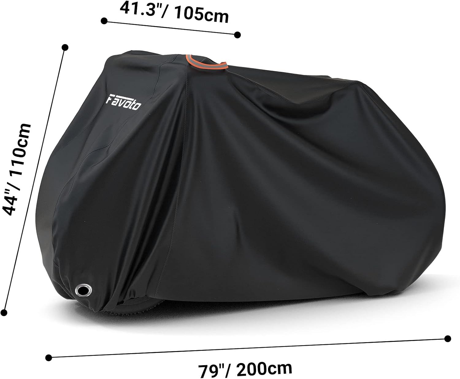 Detalle 2 de Favoto Copertura per Bicicletta Esterna Impermeabile 200x70x110 cm: protezione universale per MTB e bici da strada