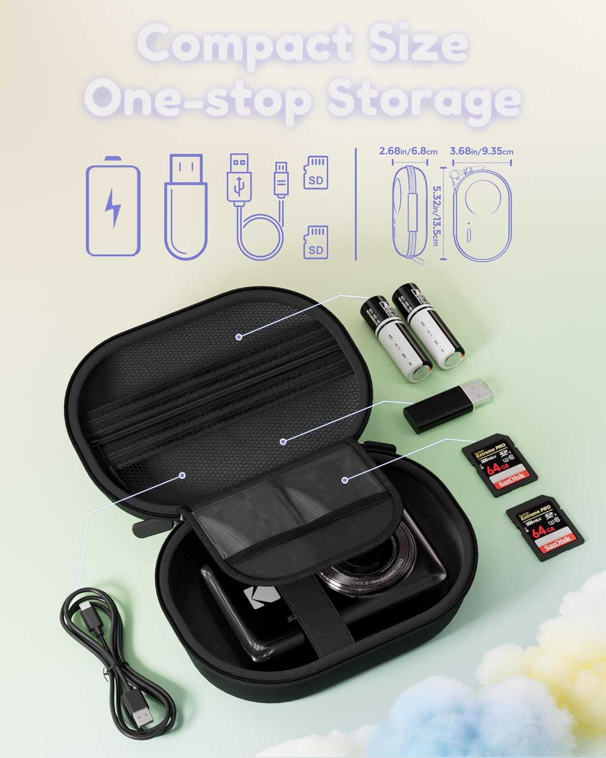 Detalle de ProCase Camera Case for Kodak PIXPRO & Compact Cameras – Light, organised, travel-ready