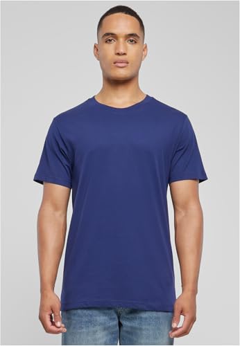 Detalle de Build Your Brand T-Shirt Round Neck Camiseta para Hombre – light navy, XL