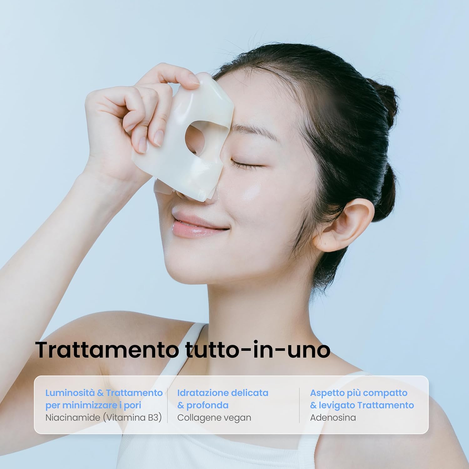 Thumbnail 5 de caraseoul Glowganic Pro Collagene Maschera Viso Hydrogel [4 Pezzi] – protezione idratante e luminosità coreana