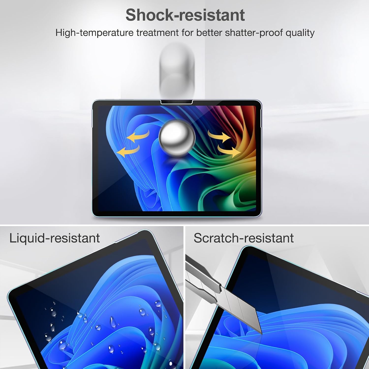 Detalle 2 de ProCase Displayschutzfolie aus gehärtetem Glas für Surface Pro 12" (2025) – 2er Pack