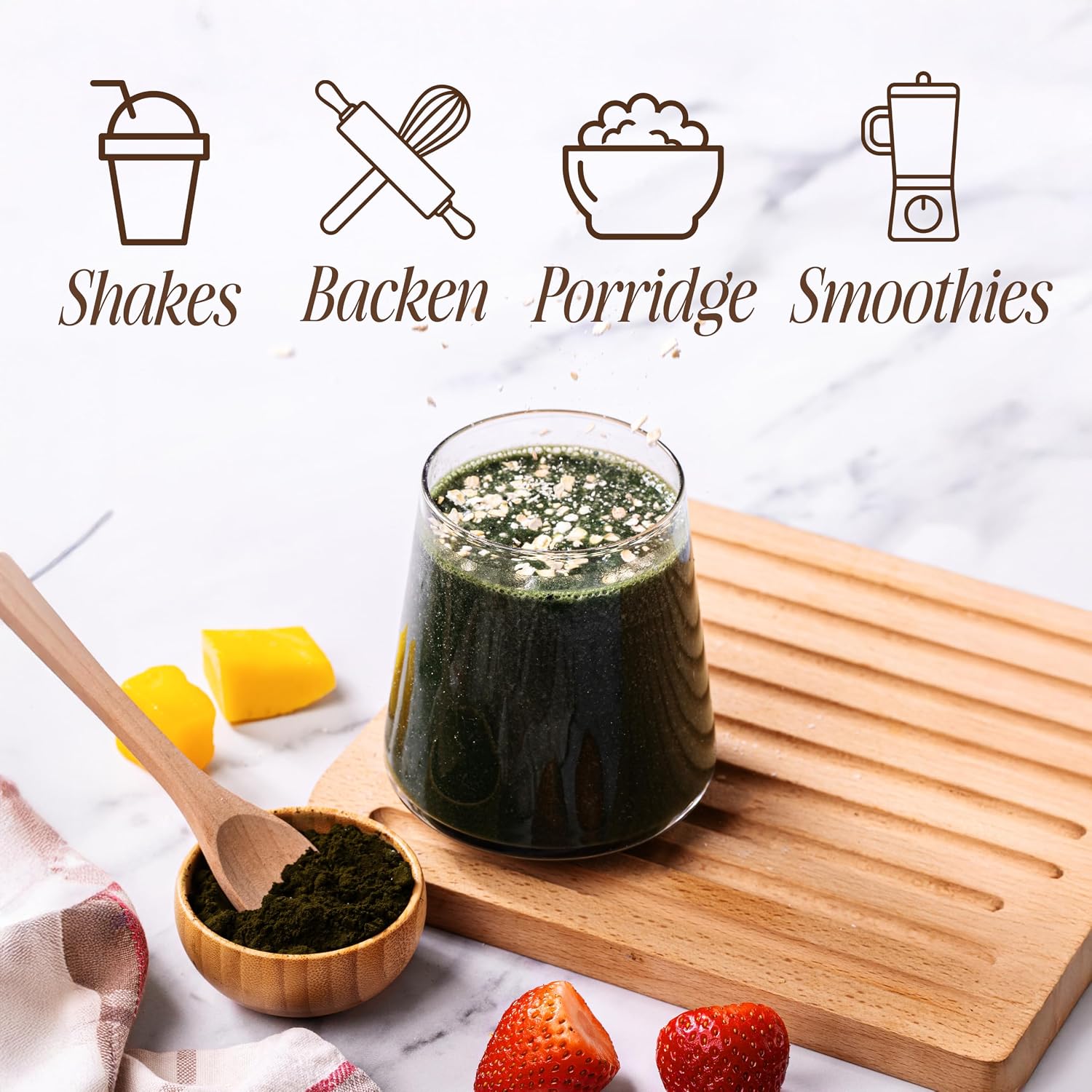 Thumbnail 4 de Sevenhills Wholefoods Chlorella Pulver Bio 500 g – gebrochene Zellwand, natürliche Entgiftung