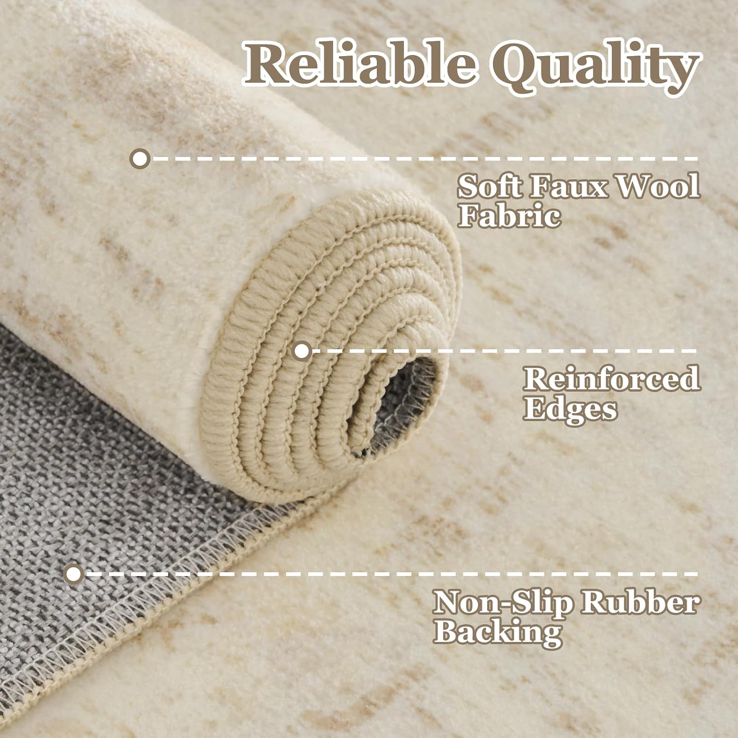 Thumbnail 5 de Jainmy Distressed Beige Kitchen Rug 2x3
