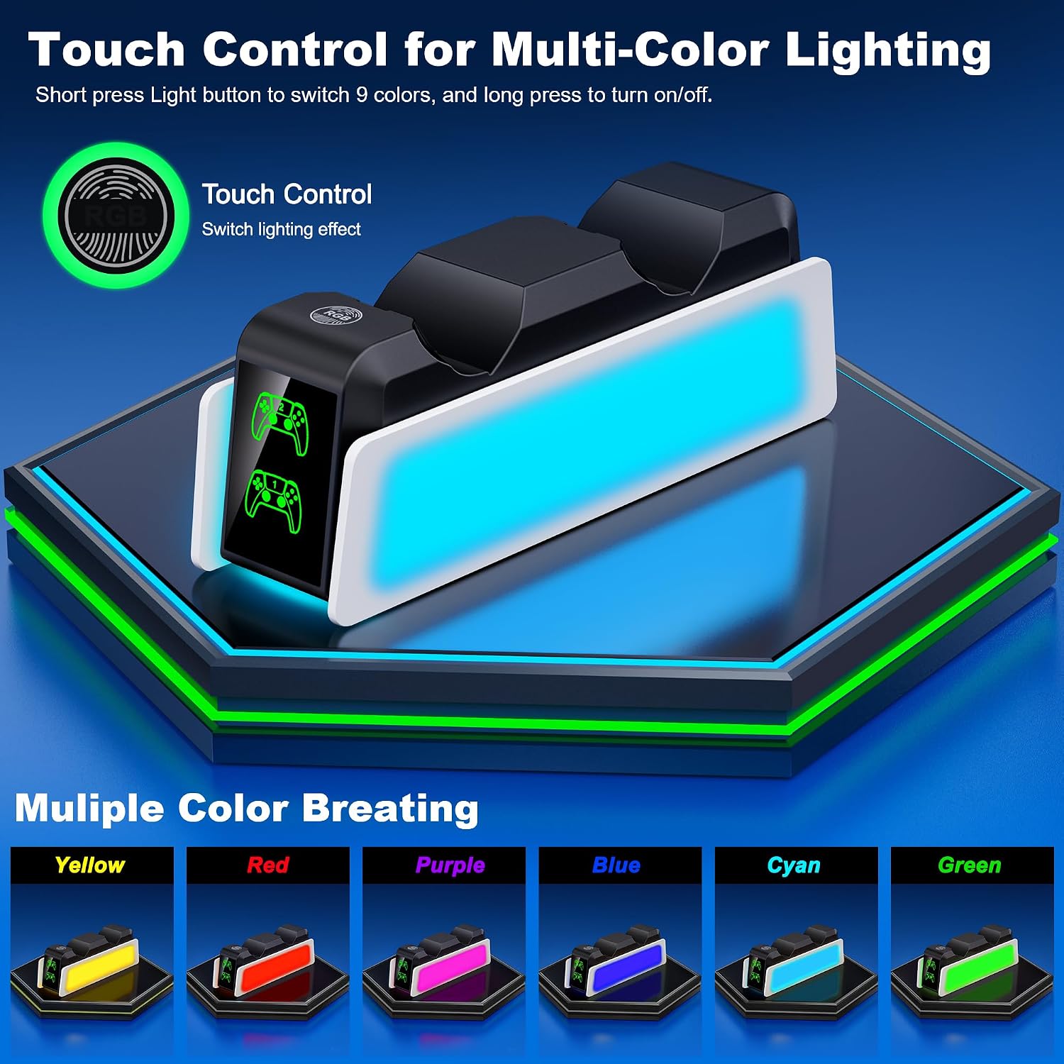 Detalle de Fast Charge PS5 Controller Charger Station 3H