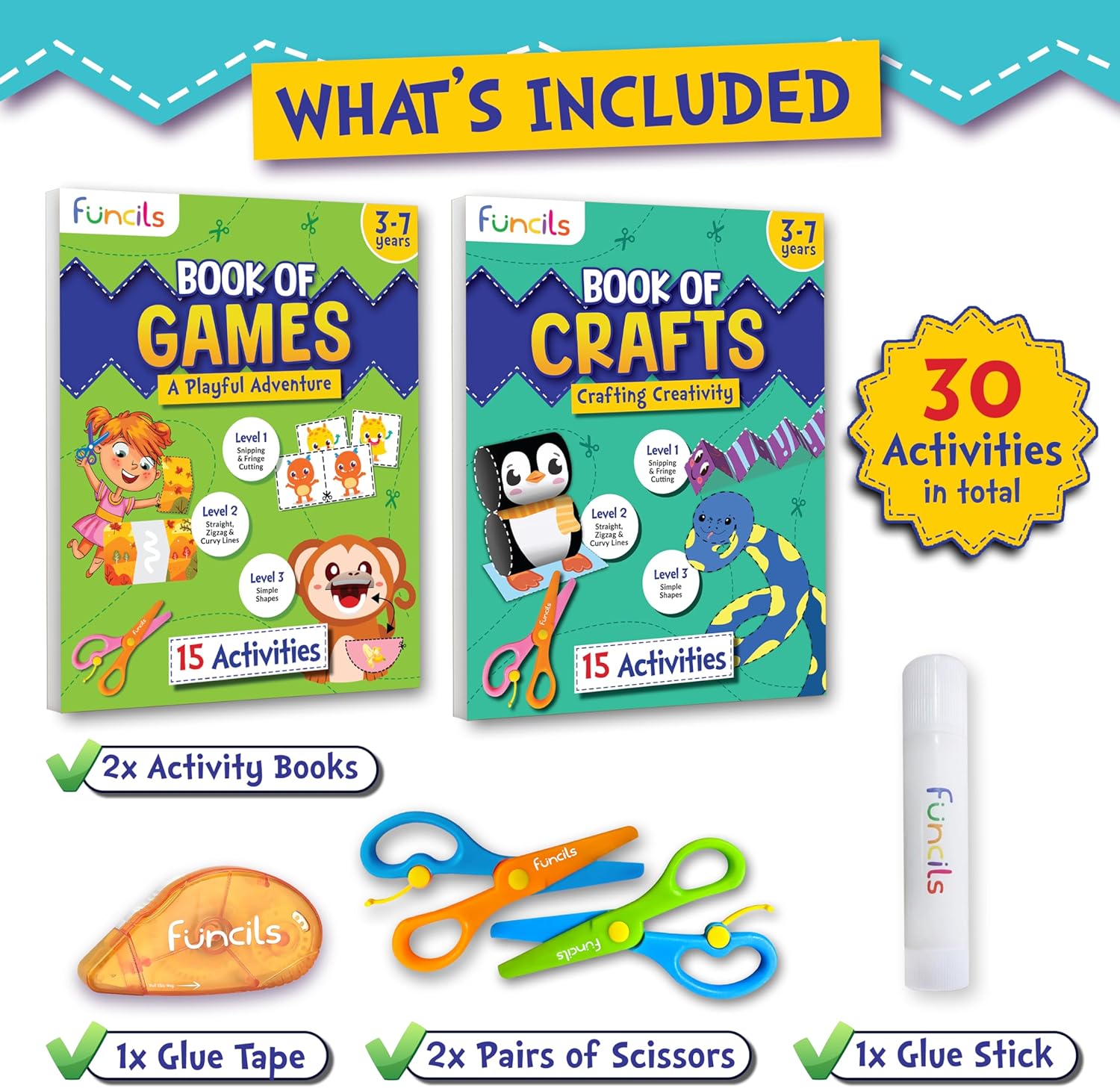 Detalle 2 de Funcils Toddler Scissor Skills kit 2 books
