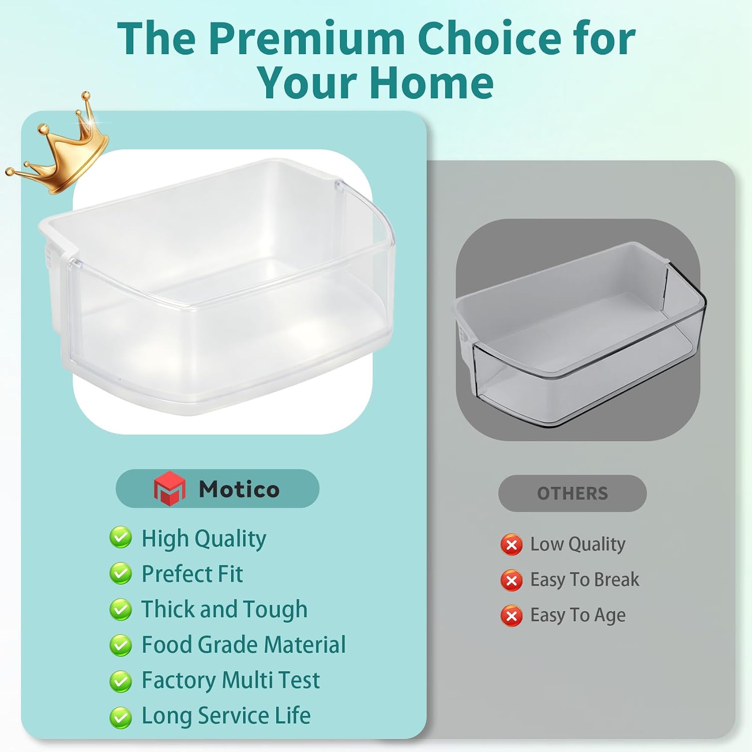 Thumbnail 6 de M Motico AAP73051305 Refrigerator Door Bin, 2-Pack with EVA Shelf Liners