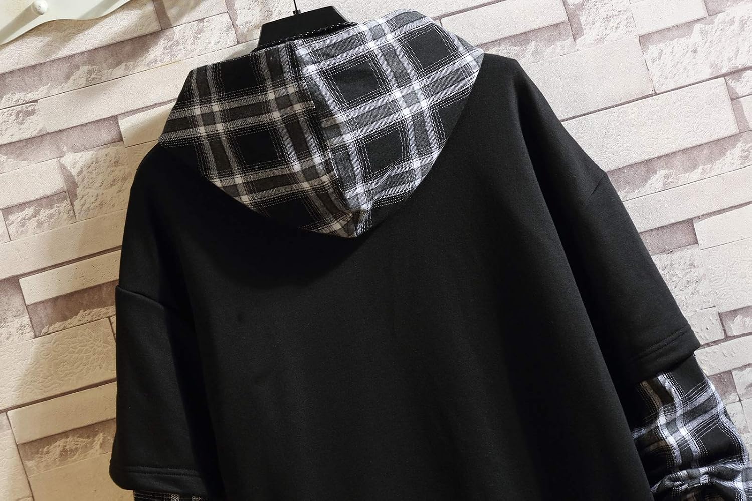 Thumbnail 6 de GURUNVANI Unisex Kapuzenpullover 20wy801 – Patchwork-Hip-Hop-Style aus Baumwolle/Polyester