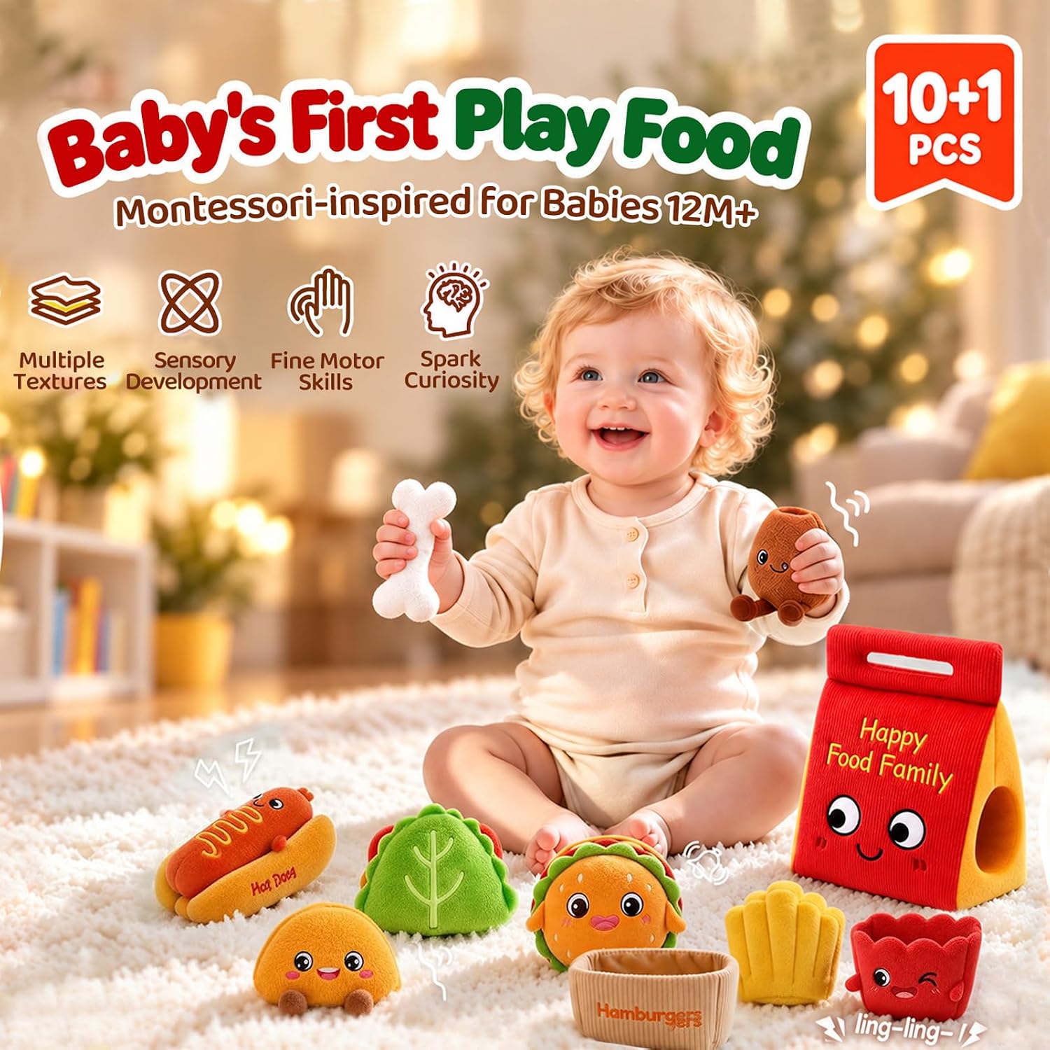 Detalle de SAIMAND Baby Sensory Toy Set Plush
