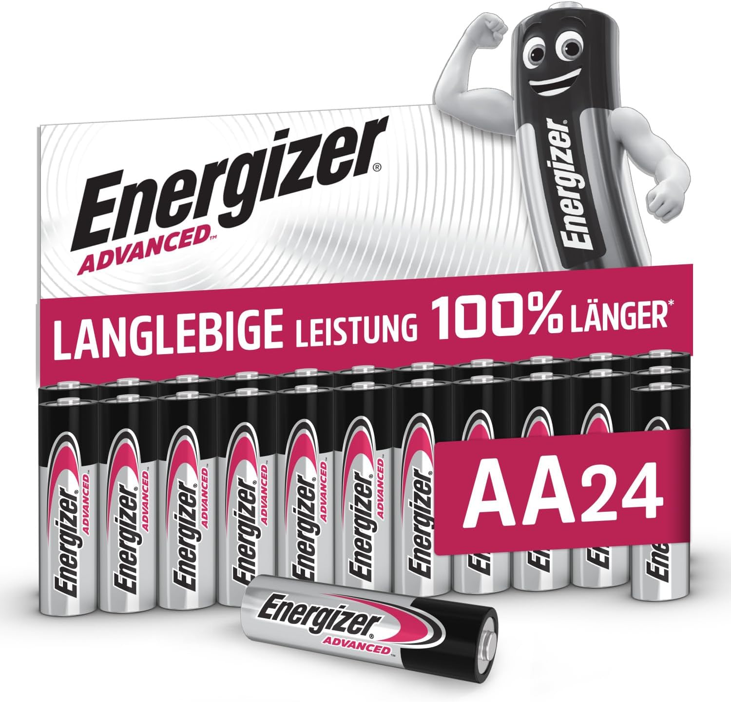 Thumbnail 1 de Energizer Advanced AA-batterier, alkaliska 1,5 V, 24-pack